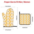 thumbnail image 4 of YFYANG Oven Mitts and Pot Holders Sets 4 Pieces, Non-Slip Heat Resistant Hexagon Honeycomb Pattern Kitchen Glove Pot Mat for Cooking and Baking, 4 of 8
