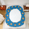 thumbnail image 5 of Homewish Blue Orange Geometric Circle Boy Girl 4pcs Bed Sheets,Polka Dots King Sheets,Vintage Aesthetic Super Cozy Sheet Set,Luxury Bedroom Decor, 5 of 7