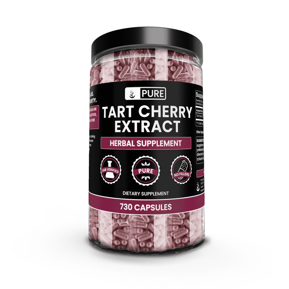 PURE ORIGINAL INGREDIENTS Tart Cherry Extract 730 Capsules No Magnesium Or Rice Fillers, Always Pure, Lab Verified