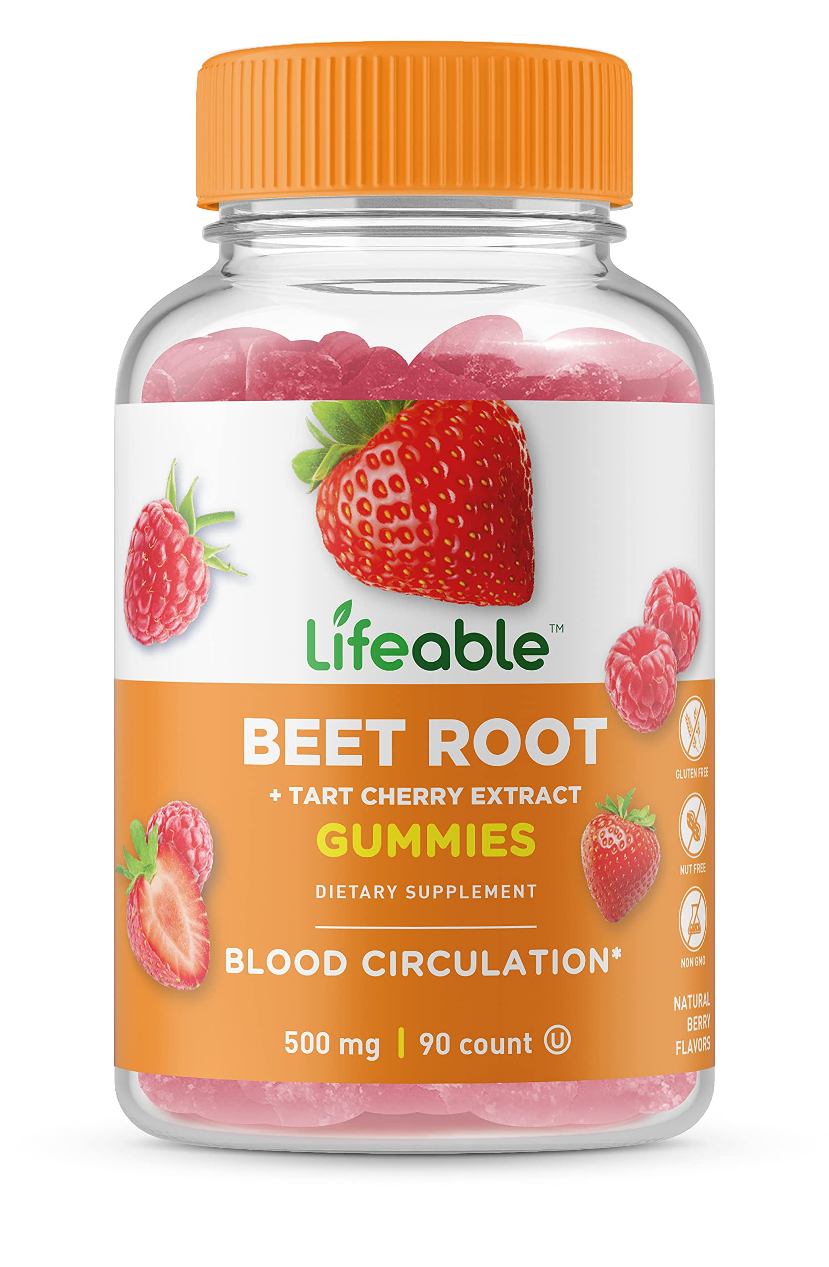 Lifeable Beet Root Vitamin Gummies 500 mg 90 Gummies