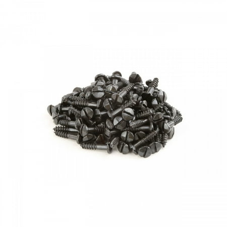 

Renovators Supply Slotted Pyramid Head Screws 5/8 Steel Black Screws Pack of 100 Pieces
