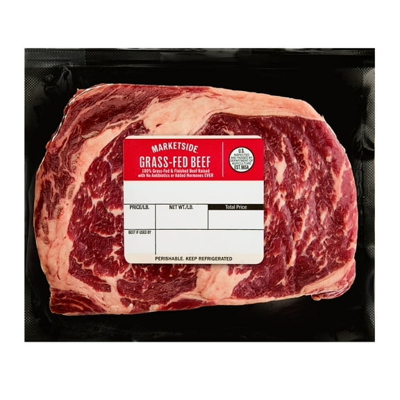 Marketside Grass-Fed Beef Ribeye Steak, 0.625 - 1.5 lb