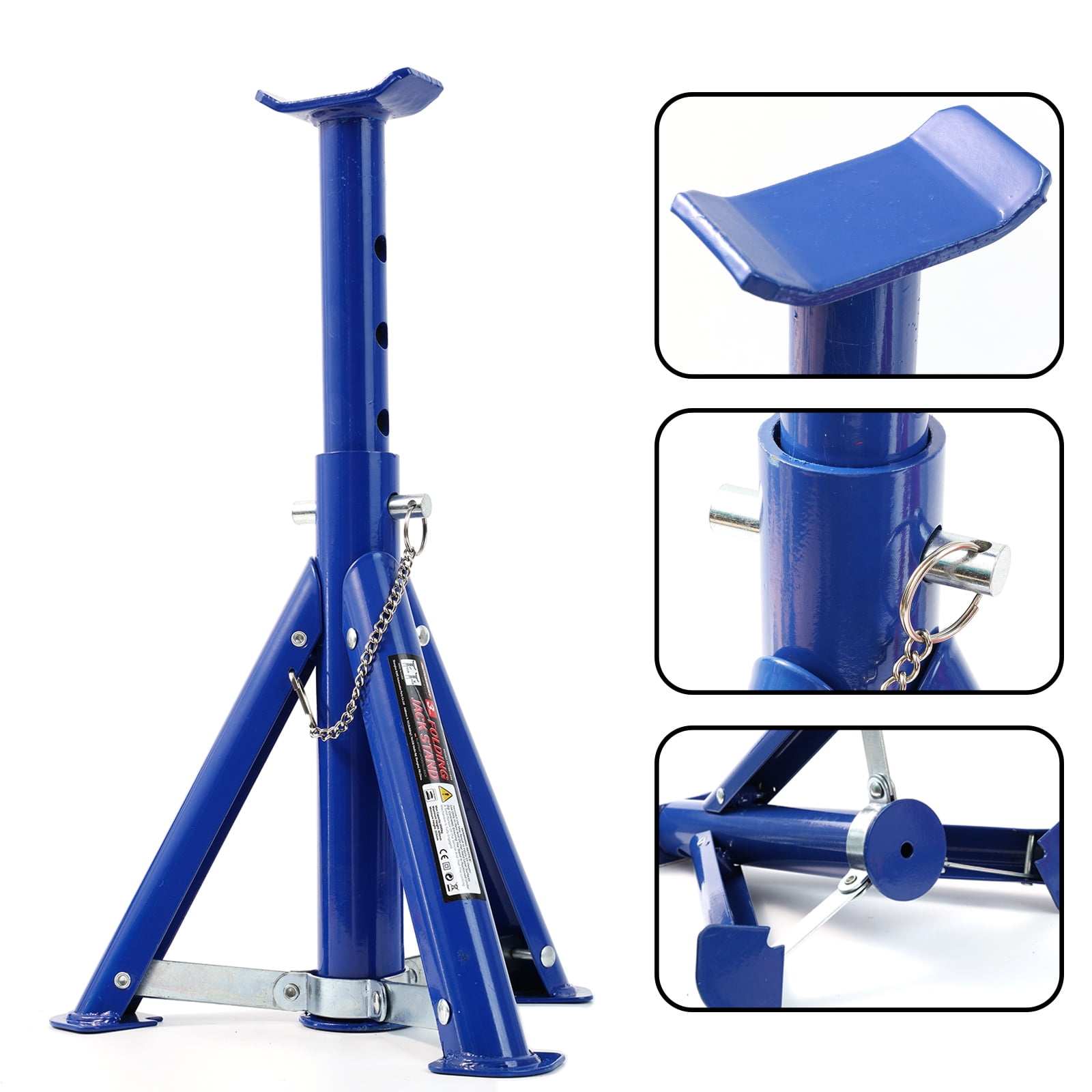 AUTOXBERT 2 PCS 3 Ton Car Jack Stands Lift Heavy Duty Vehicle Support Durable Axle Jack