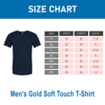 thumbnail image 5 of M&O Gold Soft Touch T-Shirt for Men, 100% Cotton Short Sleeve Taped Neck Deep Navy Tee, S, 5 of 5