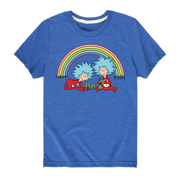 Cat in the Hat - Thing 1 2 Rainbow - Toddler And Youth Short Sleeve Graphic T-Shirt
