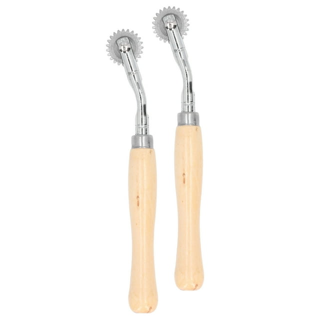 Herramienta de costura de rueda de trazado de 2 piezas, rueda de trazado de punta de aguja de acero inoxidable Rueda de costura de diámetro de rueda de 20 mm Herramienta de costura de rueda de trazado