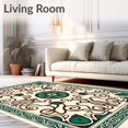 thumbnail image 2 of ODIKA 8'x10' Machine Washable Non-Slip Area Rug, Celtic Knot Tapestry Hook Making Kit Traditional Weaving High Traffic Rug with Pad, Brown, 629032, 2 of 8