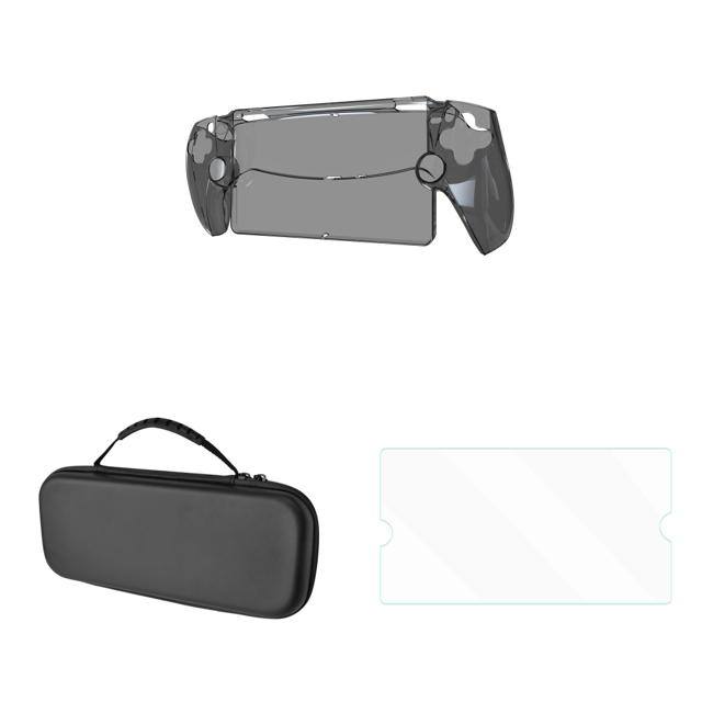 Funda Protectora Transparente a Prueba de Golpes Lavable para PS5 Portal Negro PC