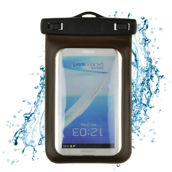 Waterproof Case Smartphone Dry Pouch (Black) w/ Neck Lanyard - Compatible w/ iPhone XR/XS/XS Max/X/8  Galaxy S10 /S9  Note 9/8 Pixel 3 XL Phones up to 6.5” Great for Swim Pool Beach Bath Travel