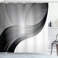 thumbnail image 1 of Ambesonne Contemporary Shower Curtain, Modern Art Stripes, 69"Wx75"L, Dark Grey, 1 of 3
