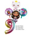 thumbnail image 1 of Gabby DollHouse Globos metálicos dibujos animados niñas decoración para fiesta de cumpleaños suministros Baby Shower Globos, 1 of 1