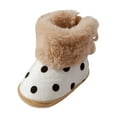 thumbnail image 4 of Newborn Baby Booties Winter Warm House Slippers Infant Girls Boys Cotton Knit Indoor Walking Shoes Boots, 4 of 5