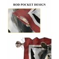 thumbnail image 6 of Cows Sunflowers 2 Panel Kitchen Curtains for Small Windows, Spring Botanical Floral Bees Red Barn Bathroom Tier Curtain, Short Window Treatment for Bedroom/Living Room 55"x36", 6 of 6