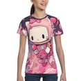 thumbnail image 5 of Hello Kitty T Shirts For Girls Boys, 3d Print Cartoon Graphics T Shirt, Youth Crewneck T-Shirt, Unisex Short Sleeve Top Tees Age 4-16 Years, 5 of 7