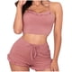 thumbnail image 2 of Puntoco Ropa de dormir para mujer, camisola de color liso para mujer, pantalones cortos, traje de encaje, ropa informal para el hogar, conjunto de pijama, 2 of 5