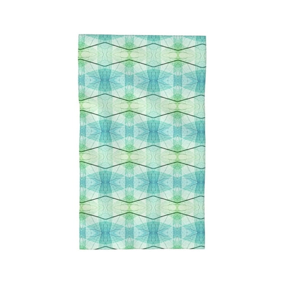 YFYANG Absorbent Towel, Soft Skin-Friendly Green Stripe Art Washcloth Bath Towel, Suitable for All Skin, 27.5 x 16-inch