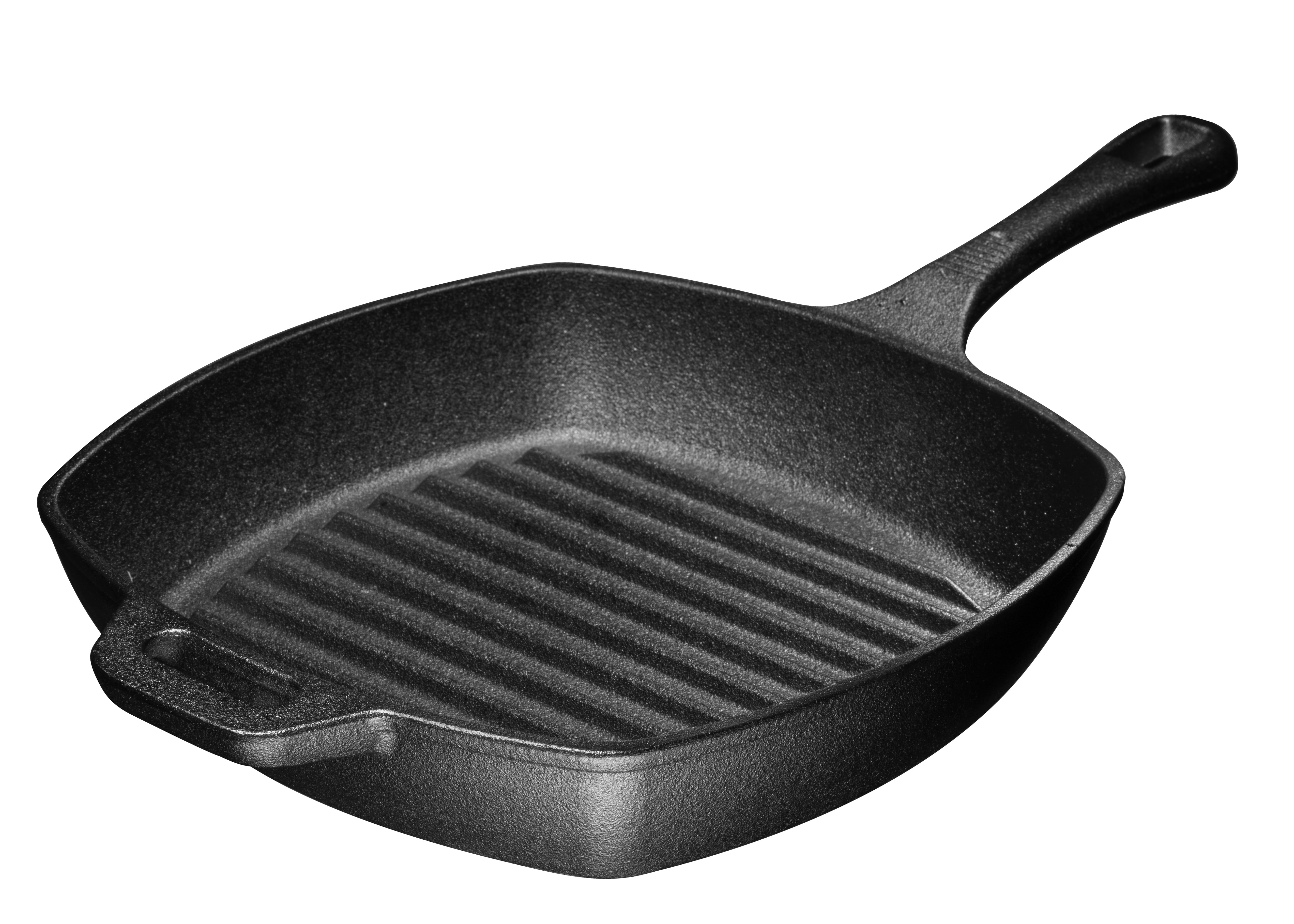 Cast Iron Pan For Grill Steak Grilling BBQ Griddle Oven Stove LODGE Pre Seasoned 