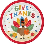 Way to Celebrate Kids Thanksgiving Paper Plates, 12 ct