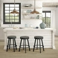 thumbnail image 3 of Amisco Warner 26 In. Swivel Counter Stool - Grey Distressed Wood / Black Metal, 3 of 6