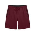 thumbnail image 6 of Besolor Running Shorts for Men Wide Leg High Waist Elastic Drawstring Casual Loose Summer Outdoor Workout Shorts with Zipper Pocket(X-Large,Wine), 6 of 6