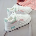 thumbnail image 1 of Zapatos blancos de mujer Primavera y otoño Forro de pelo volador Zapatos de mujer de estudiantes coreanos Zapatos de tablero de tiro callejero Zapatos planos casuales Zapatos de una sola, 1 of 5
