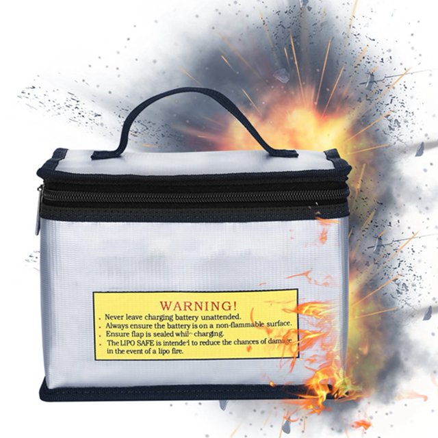 Sac de Protection de Batterie, 215x145x165mm Boîte de Sécurité pour Batterie