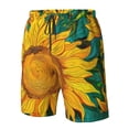 thumbnail image 4 of Salouo Vibrant Sunflower Painting Pattern Swim Trunks for Men,Men's Hawaiian Bathing Suit Swimsuits Quick Dry Swimming Board Shorts Beach Shorts with Pockets-XX-Large, 4 of 6