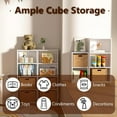 thumbnail image 6 of 6 Cube Open Shelf Bookcase, 62in Tall Dresser for Bedroom Storage Organizer Chest for Closet Bedside Nursery Laundry Living Room Entryway Hallway, 15.75*9.25*62.36 in Display Standing Shelf, 6 of 7