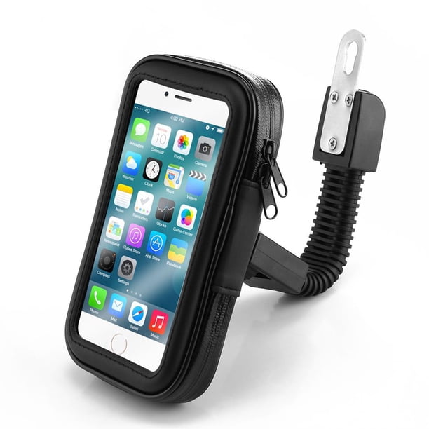 Inteprter Estuche impermeable para soporte de teléfono celular para montaje de teléfono de motocicleta (montaje en soporte de espejo retrovisor) Teléfono y Comunicación No.1