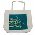 thumbnail image 1 of Sea Monster Shopping Bag, Long Curving Tentacles of an Octopus Sea Creature, Eco-Friendly Reusable Bag for Groceries Beach and More, 15.5" X 14.5", Cream, by Ambesonne, 1 of 2