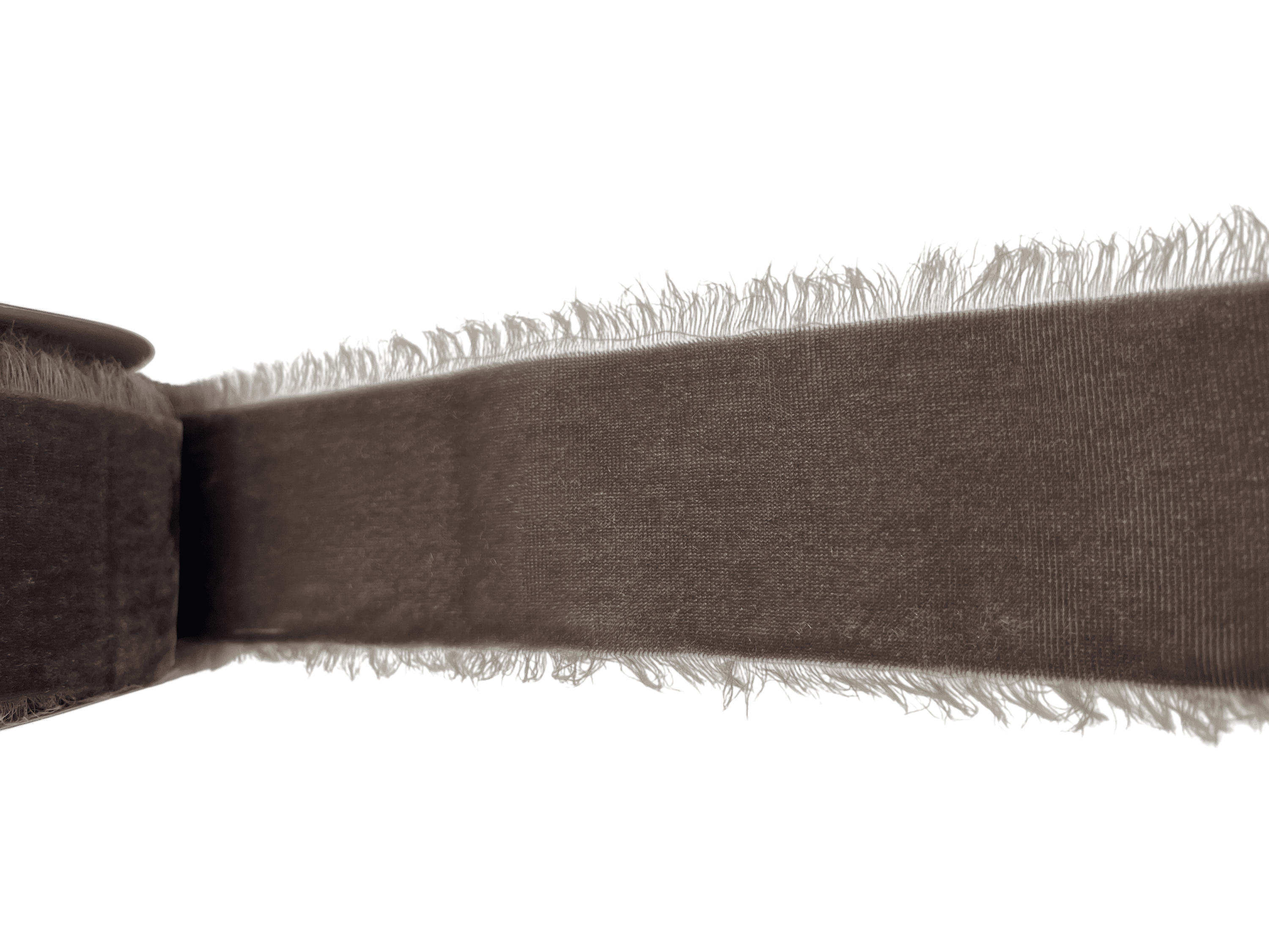 Brown Frey Edge Christmas Ribbon, 12 foot, by My Texas House