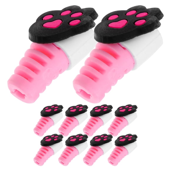 NIYANGLE 5 Pack Cute Pink Cable Protector with Data Cable Protection Function Office Home Decor