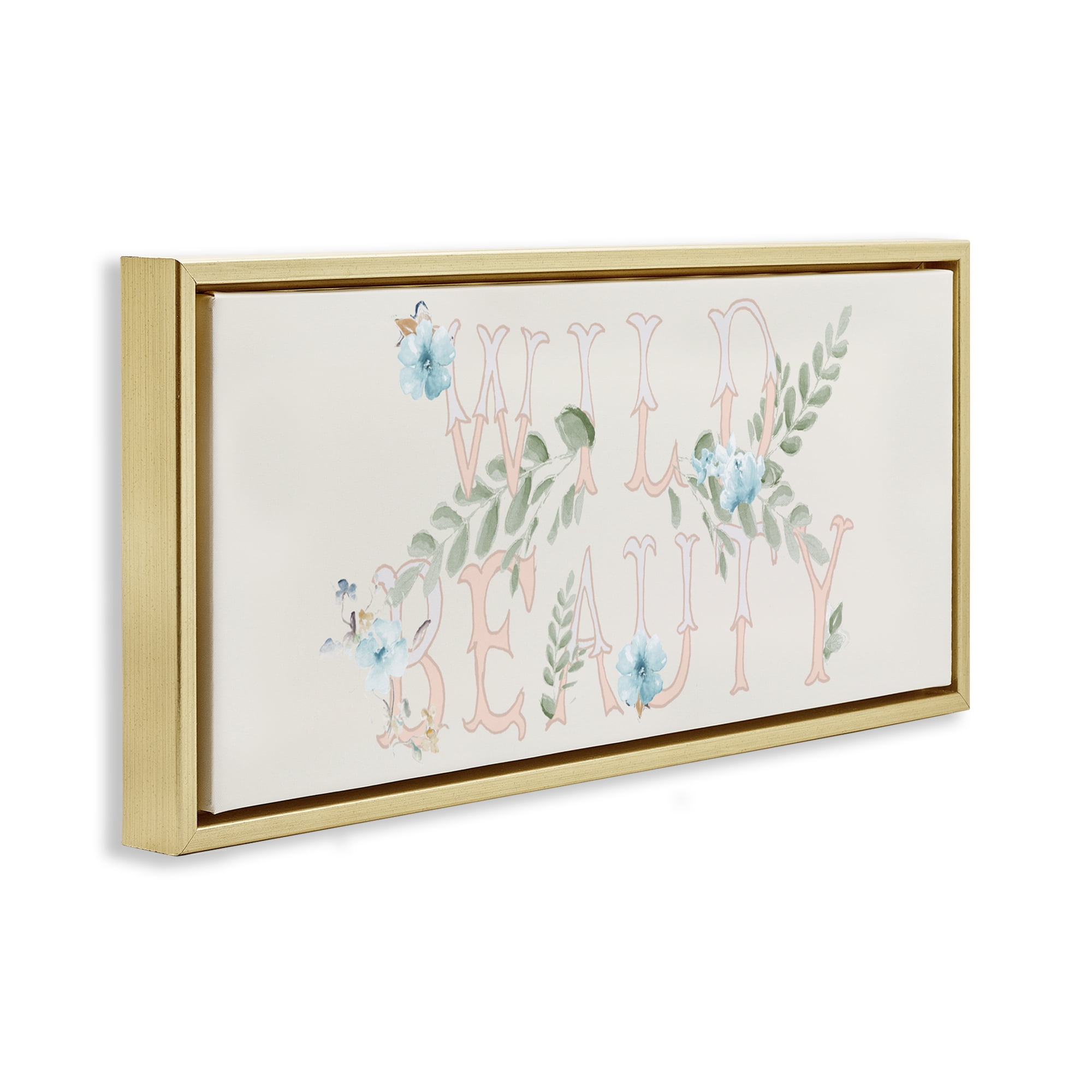 Stupell Industries Wild Beauty Florals Gold Framed Floater Canvas Wall Art, design by Patricia Pinto