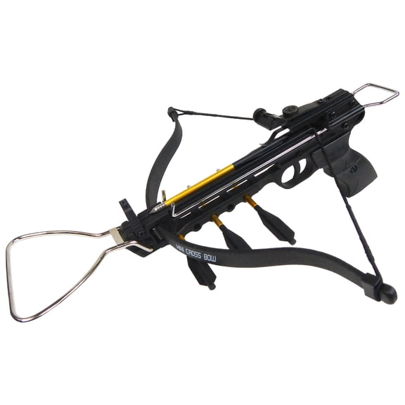 iGlow 160 FPS Pistol Crossbow with Build-In Arrow Holder (Black)