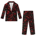 thumbnail image 4 of Xoenoiee Heart Love Arrow Print Boys Suit for Kids Tuxedo Wedding Ring Bearer Outfit, Valentine's Day 2 Pieces Boy Slim Fit Formal Suits with Elastic Band, 9-10 Years, 4 of 7