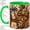 Green, variant on Leopard Tumbler Accent Mug, 11oz Ceramic Coffee Cup for Teachers