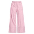 thumbnail image 7 of Women's Summer Striped Wide Leg Straight Leg Pants With Elastic Waistband And Pocket, 7 of 7
