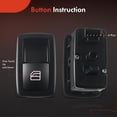 thumbnail image 4 of A-Premium Single Power Window Switch Replacement for Mercedes-Benz W164 W251 ML350 ML450 ML550 ML63 AMG R320 R350 R500, 4 of 8