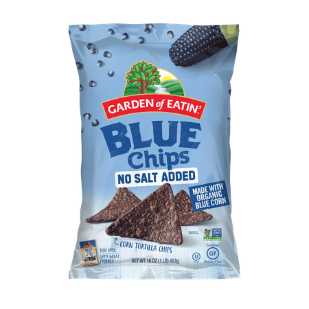 ( Case Of 12 Units ) Garden of Eatin Tortilla Chips Blue Corn with No Salt Added 16 oz( Best By /10/23/2024)