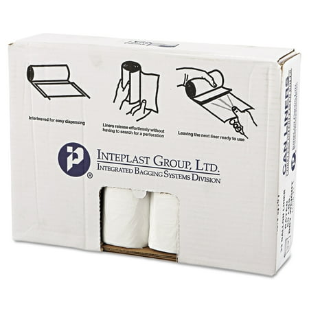 - Inteplast Group High-Density Trash Bag, 33 x 39, 33gal, 14mic, Clear, 25/Roll, 10 Rolls/Carton -IBSVALH3340N16