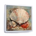 thumbnail image 2 of Designart "modern Seashell Treasures II" Animals Floater Framed Canvas Art Print, 2 of 7