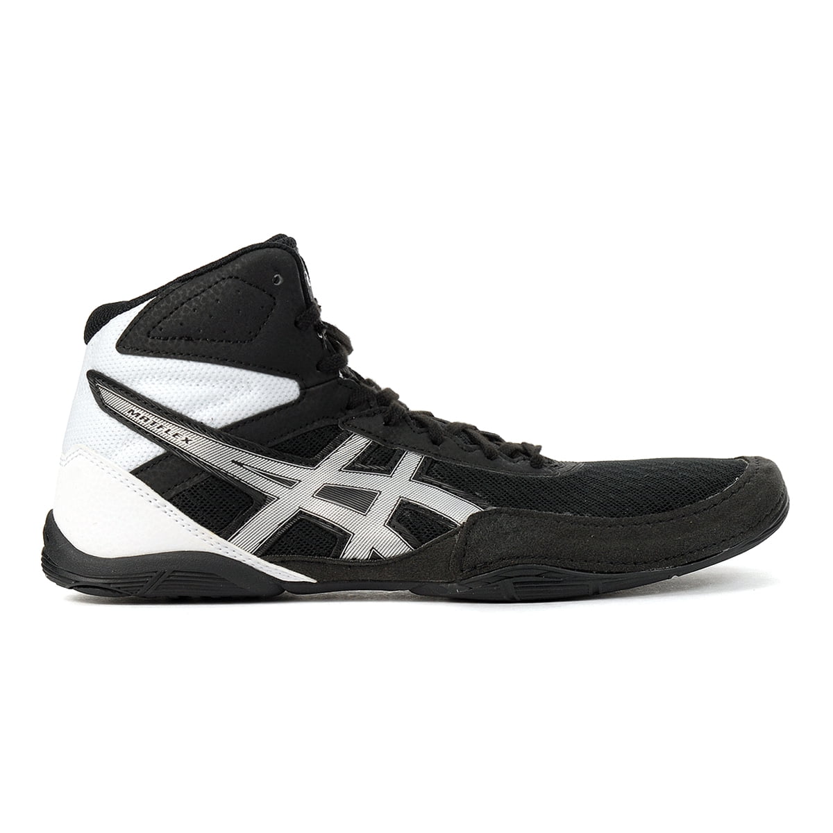 ASICS Matflex 6‎ Men Black White Wrestling Shoes 1081A021 Size 9.5 High Top Asics Matflex 7 Wrestling Shoes Black High | Mercari main image 2