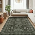 thumbnail image 6 of Garvee 10'x13' Vintage Area Rug Large Medallion Rugs, Washable Rug Oriental Traditional Distressed Rug, Non-Slip Farmhouse Indoor Carpet for Bedroom Living Room Home Office, Green, 6 of 9