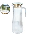 thumbnail image 2 of Plastic Pitcher with Lid, Unbreakable Small Water Jug, Clear Ice Tea Pitcher with Handle for Lemonade, Cold or Hot Beverages, Juice, Milk, Fridge, 2 of 6