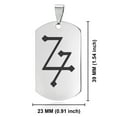 thumbnail image 2 of Stainless Steel Lead Alchemy Symbol Dog Tag Keychain Circle Ring, 2 of 2