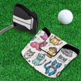 thumbnail image 5 of Haosy Cartoon Cats with Hat Golf Mallet Putter Cover Strong Magnetic Leather Golf Club Headcover Closure, 5 of 7