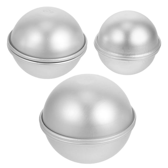 LITINKIMI Cake Ball Mold Silver 6Pcs 1.8in Sphere Metal Molds