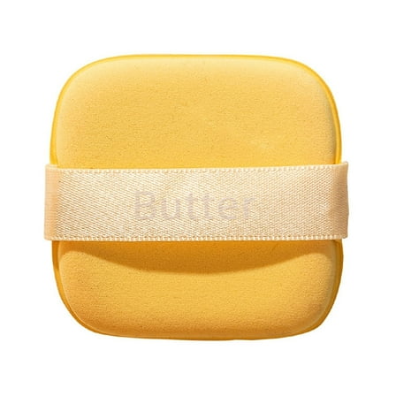 Square Makeup Puff for Even Foundation Application Reusable Dual-Use Beauty Tool Yellow