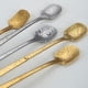 thumbnail image 4 of Wosthever Cuchara agitadora, cucharas de postre de miel impermeables reutilizables, cucharillas de cabeza cuadrada, varilla agitadora para Cocina y Comedor 13cm/Oro, 4 of 6
