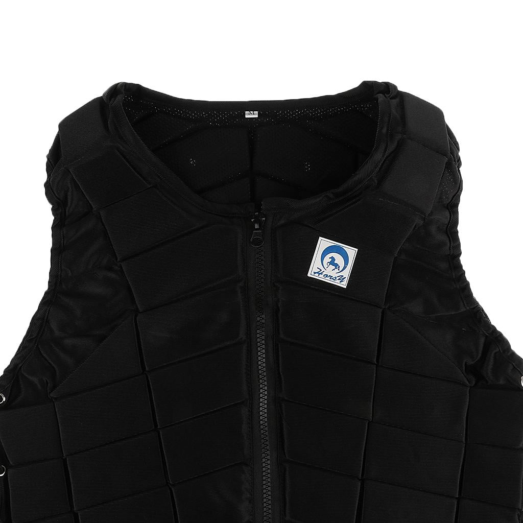 Wswqop Equestrian Riding Vest Safety Protective Vest Eventer Body Protector Black Women Women M